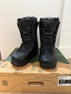 Team TLS Men's Black Snowboard Boots